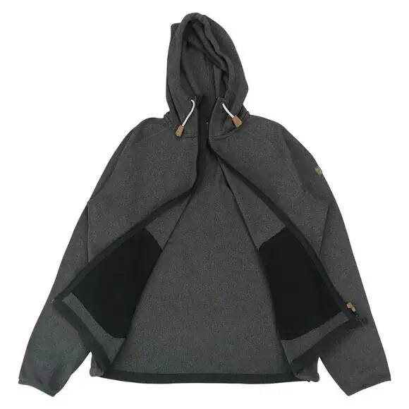 Fjallraven Ovik Fleece Hoodie Mens XL Gray Full Zip Jacket Sweater Sweatshirt - Picture 2 of 4